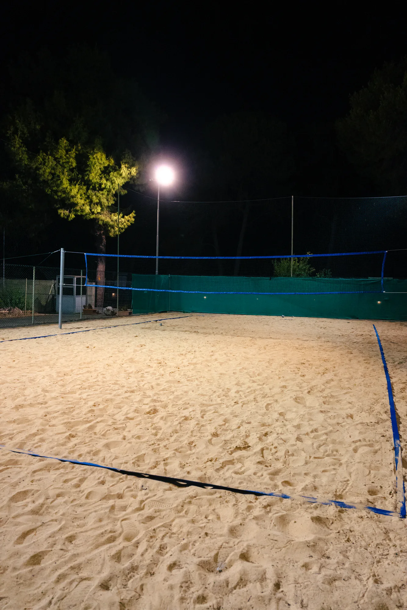 Campo da beach volley in notturna